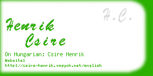 henrik csire business card